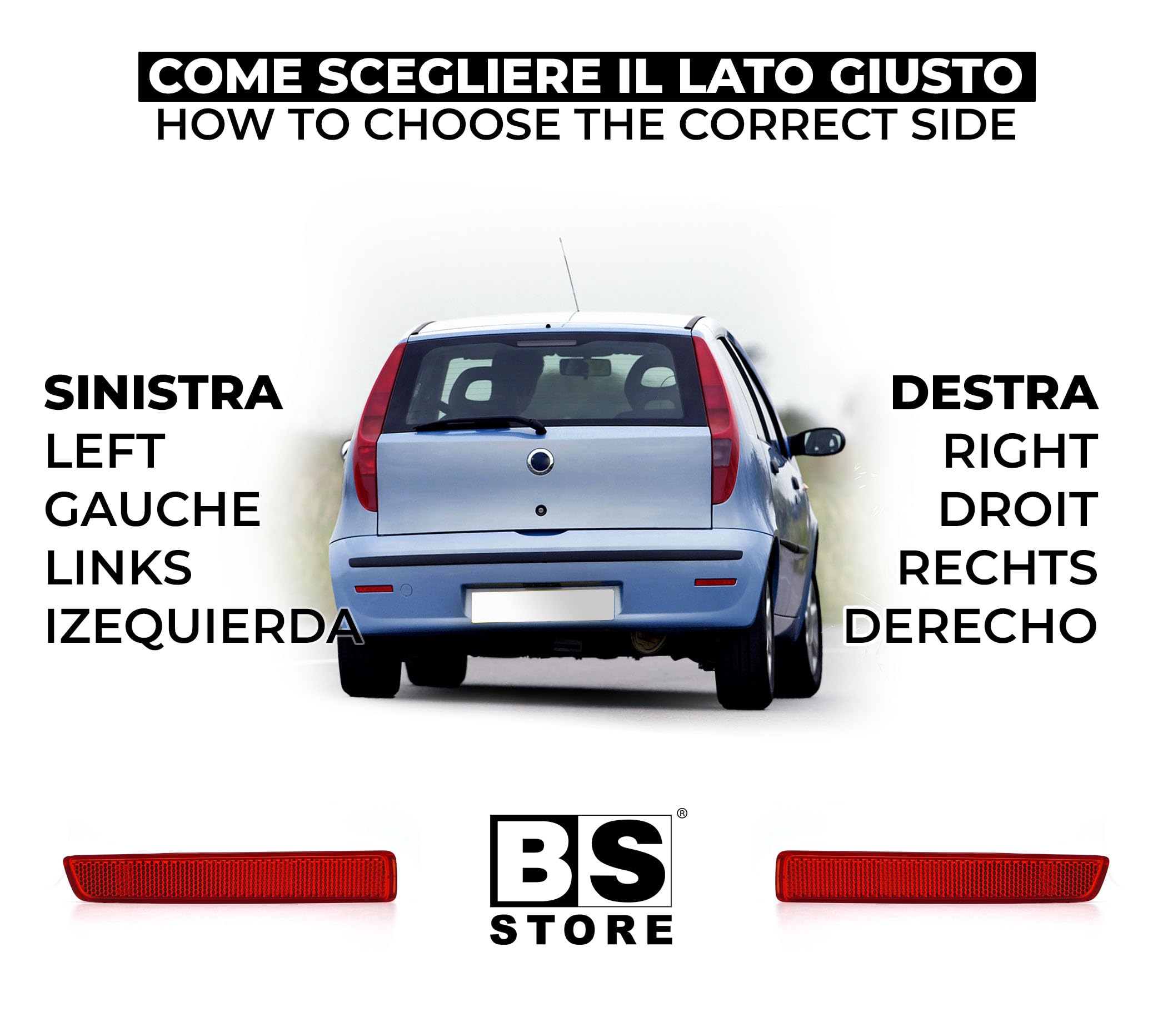 CATADIOTTRO CATARIFRANGENTE POSTERIORE SX ESTERNO PER TESLA MODEL 3