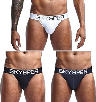 SKYSPER Men's Jockstrap Breathable Mesh 2pcs 3pcs 4pcs Jock Strap Male Underwear, Athletic Supporters for Men