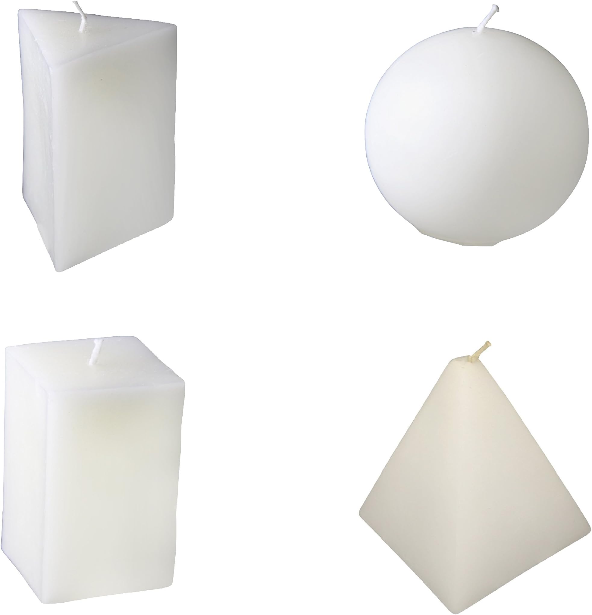 Set of 4 Candles, Color Changing Wick Candles, Real Flame Candle, No Battery Needed, Wonderful Shapes, Scented Pagoda Tree Fragrance,