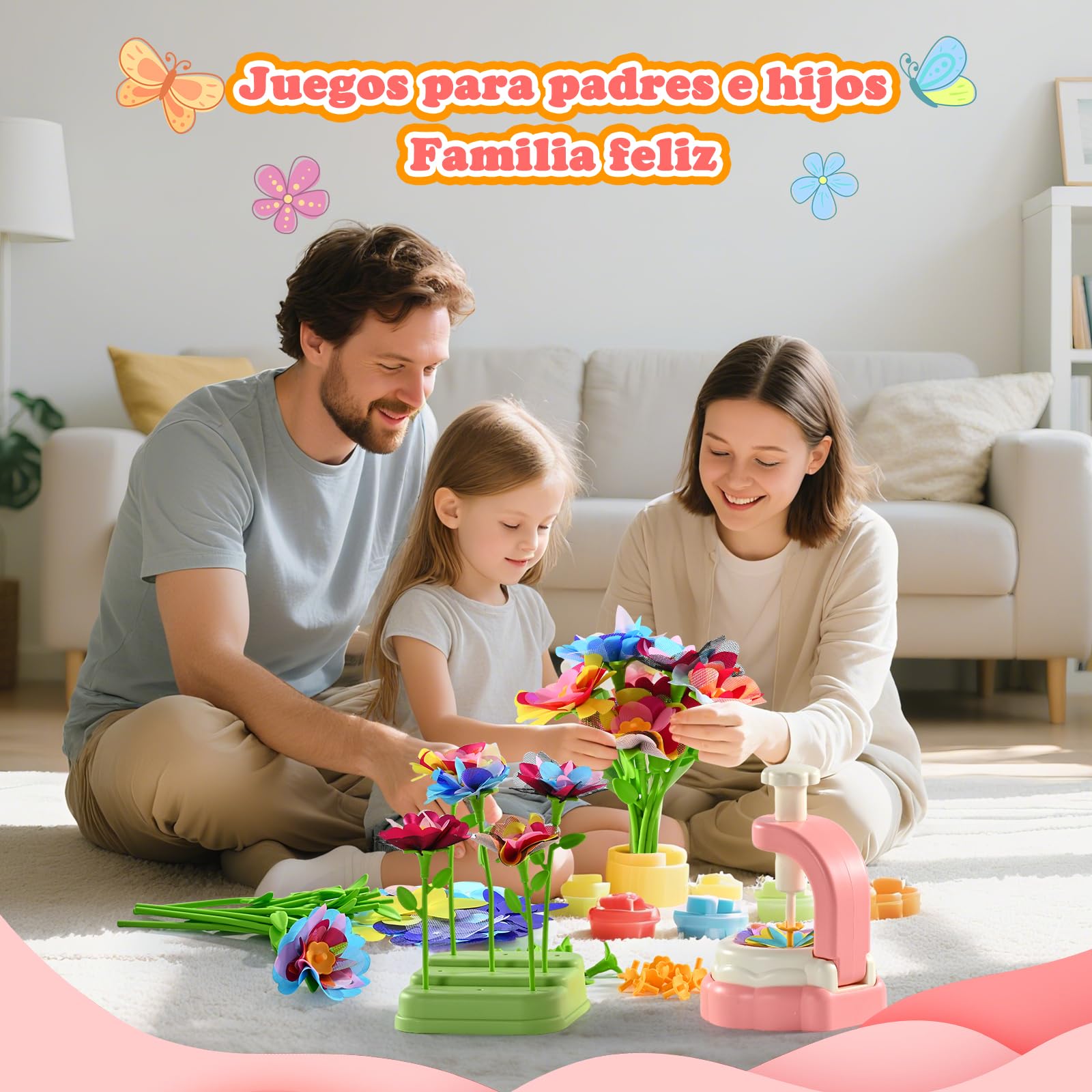 BlueSwan Manualidades, Regalo Día de la Madre, Juguetes Regalos Cumpleaños Niños Colegio para 3 4 5 6 7 8 9 10 11 12 Años, Prensa Flores Juegos Antiestrés Niña, DIY de Hija a Mamá, Flore Artificiales