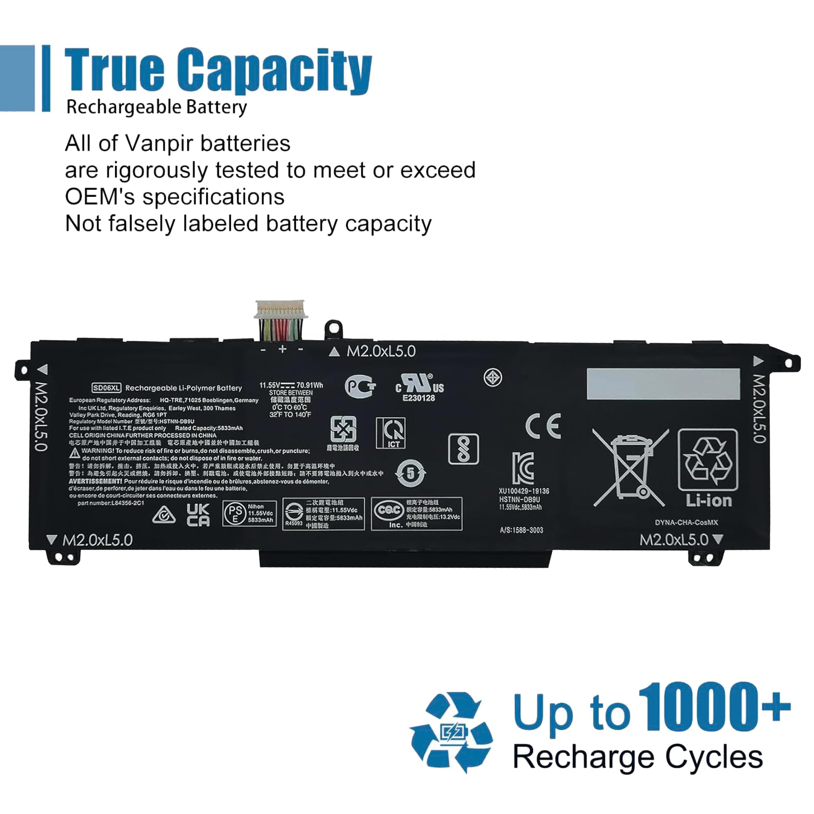 Amazon.com: VANPIR SD06XL Laptop Battery Replacement for HP Omen