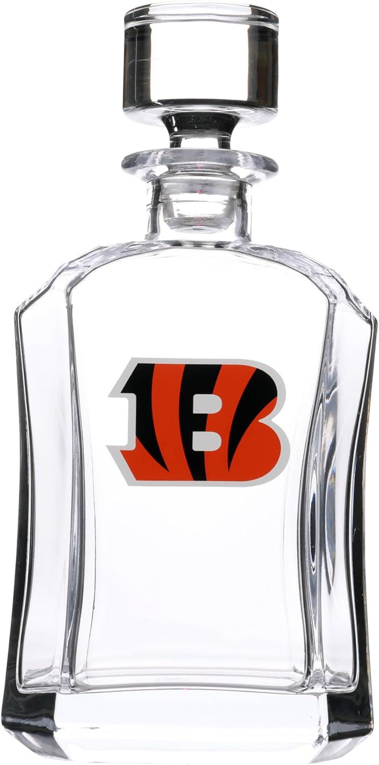 The Memory Company NFL Licensed Glass Decanter 26oz - Premium Whiskey Decanter with Official Team Logo, Elegant Home Bar Display, Perfect Gift for Sports Fans, Professional-Grade Glass - Image 2