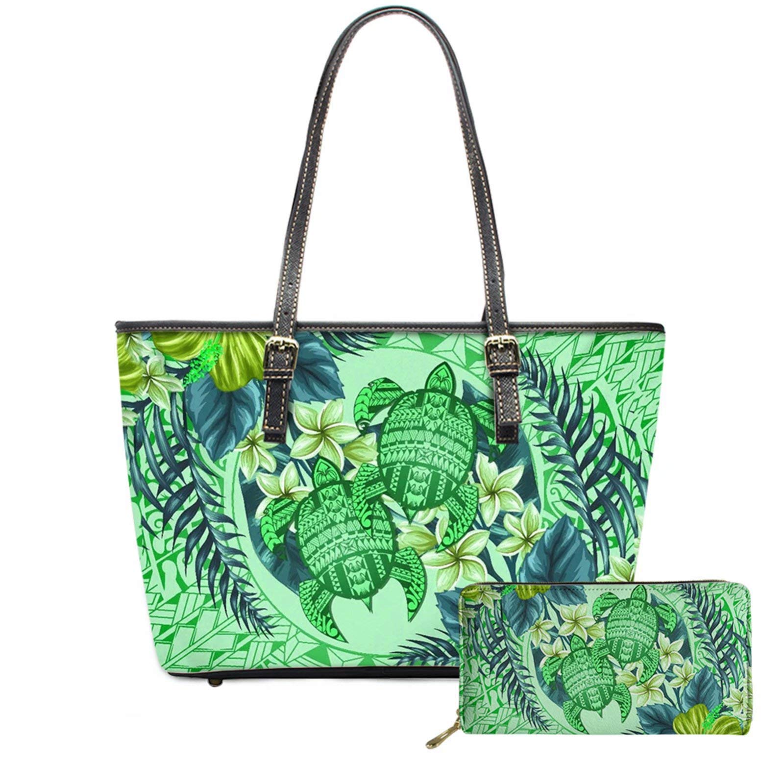 STUOARTE Set of 2 Women Leather Tote Shoulder Bags Girls Clutch Wallets