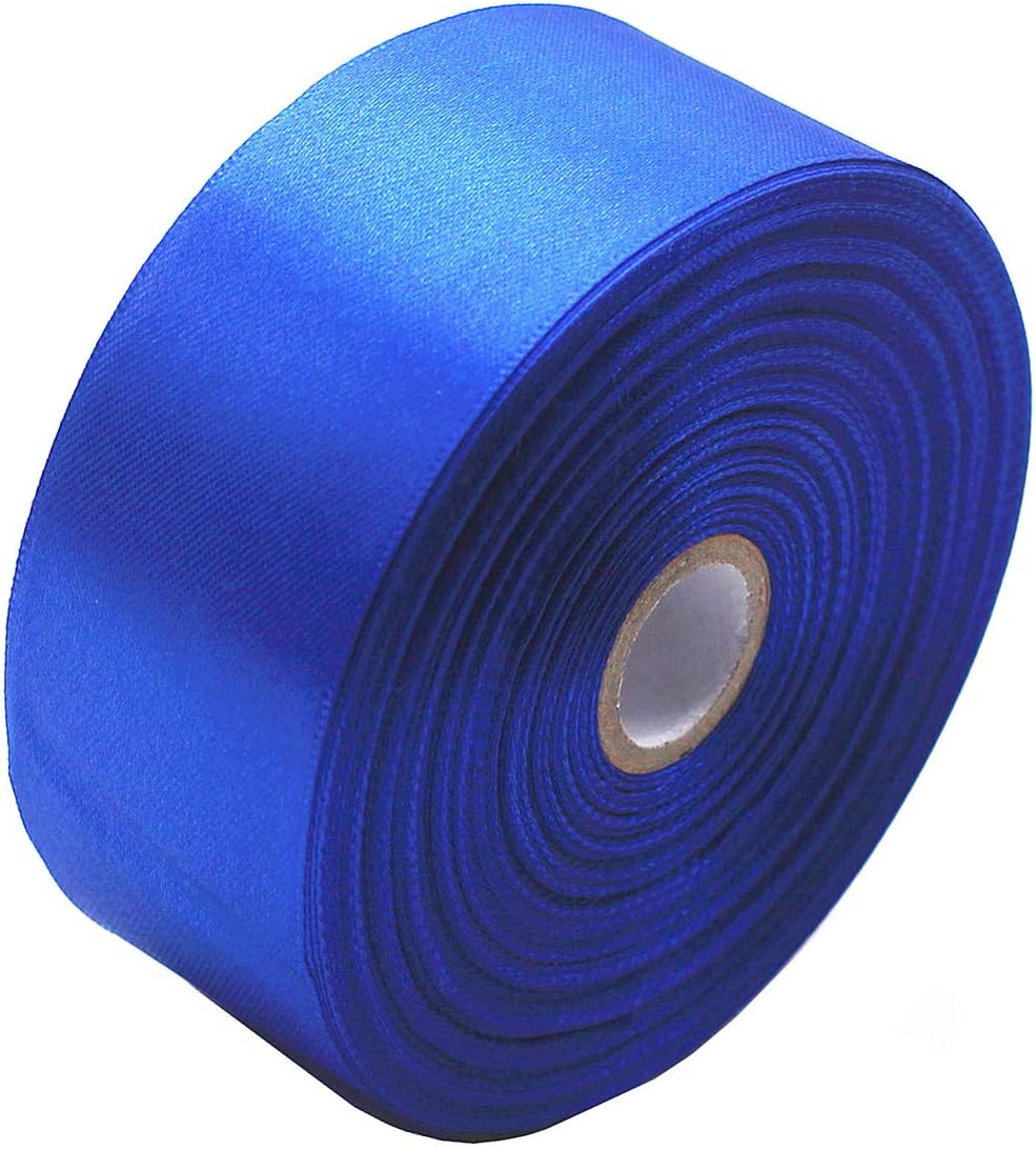 1" Single Face Satin Ribbon 50 Yards Roll for Wedding Details, Sewing Projects, Gift Wrapping, Invitation Embellishments and Crafting Projects Etc (Red)
