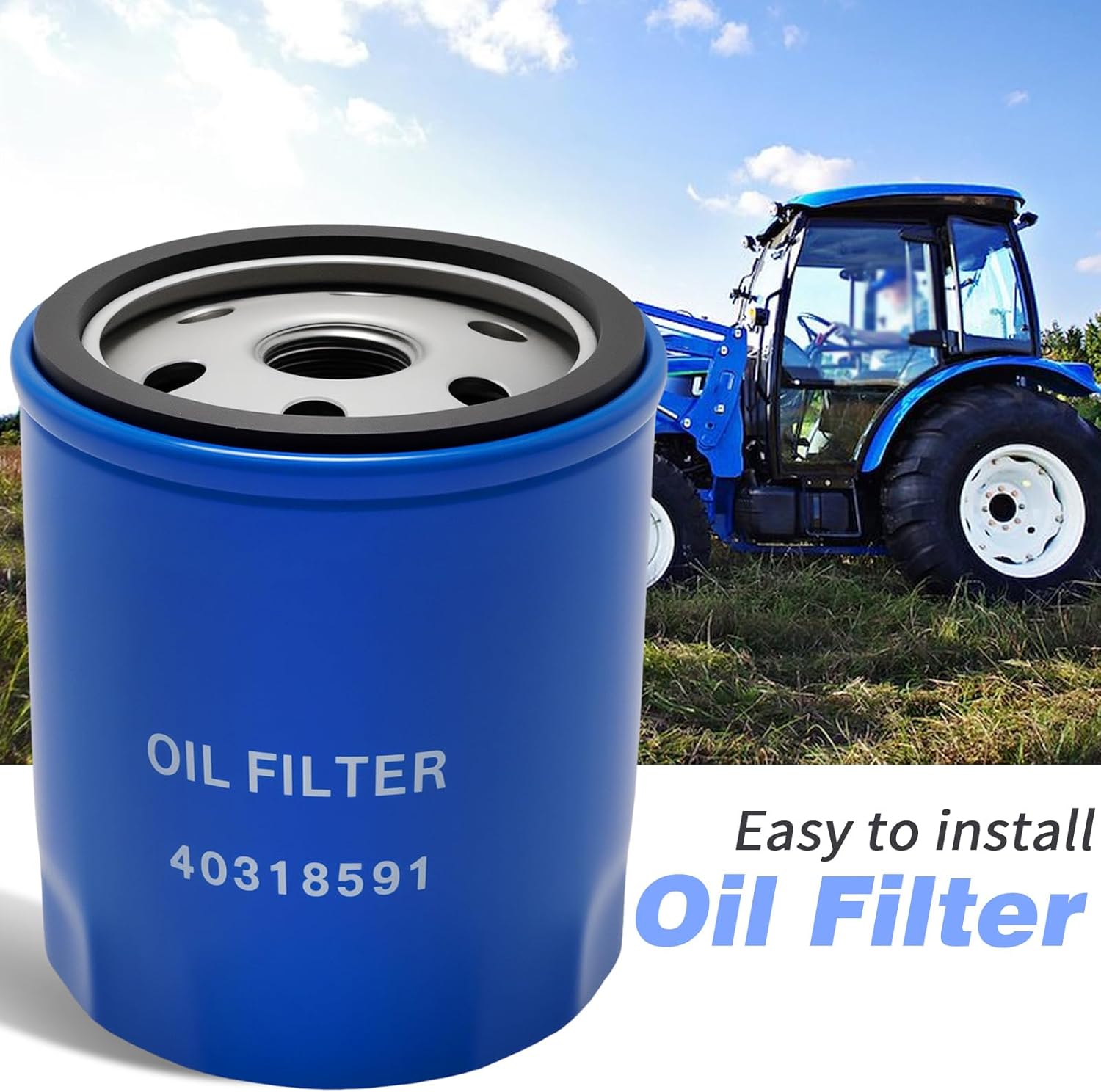 2 Pcs 40318591 Oil Filter Replacement for Tractor XG3100 XR3100 XR4100 XU6100 XU6158 XU6168, Replaces SP96060 MT40318591 40409065