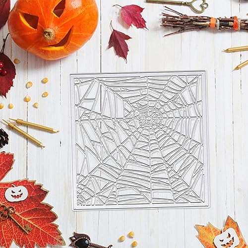 Miniatura 10 de Hying Troqueles de corte de bruja de Halloween para hacer tarjetas, hornos de veneno de bruja, troqueles de árbol muerto, plantillas de estampado en