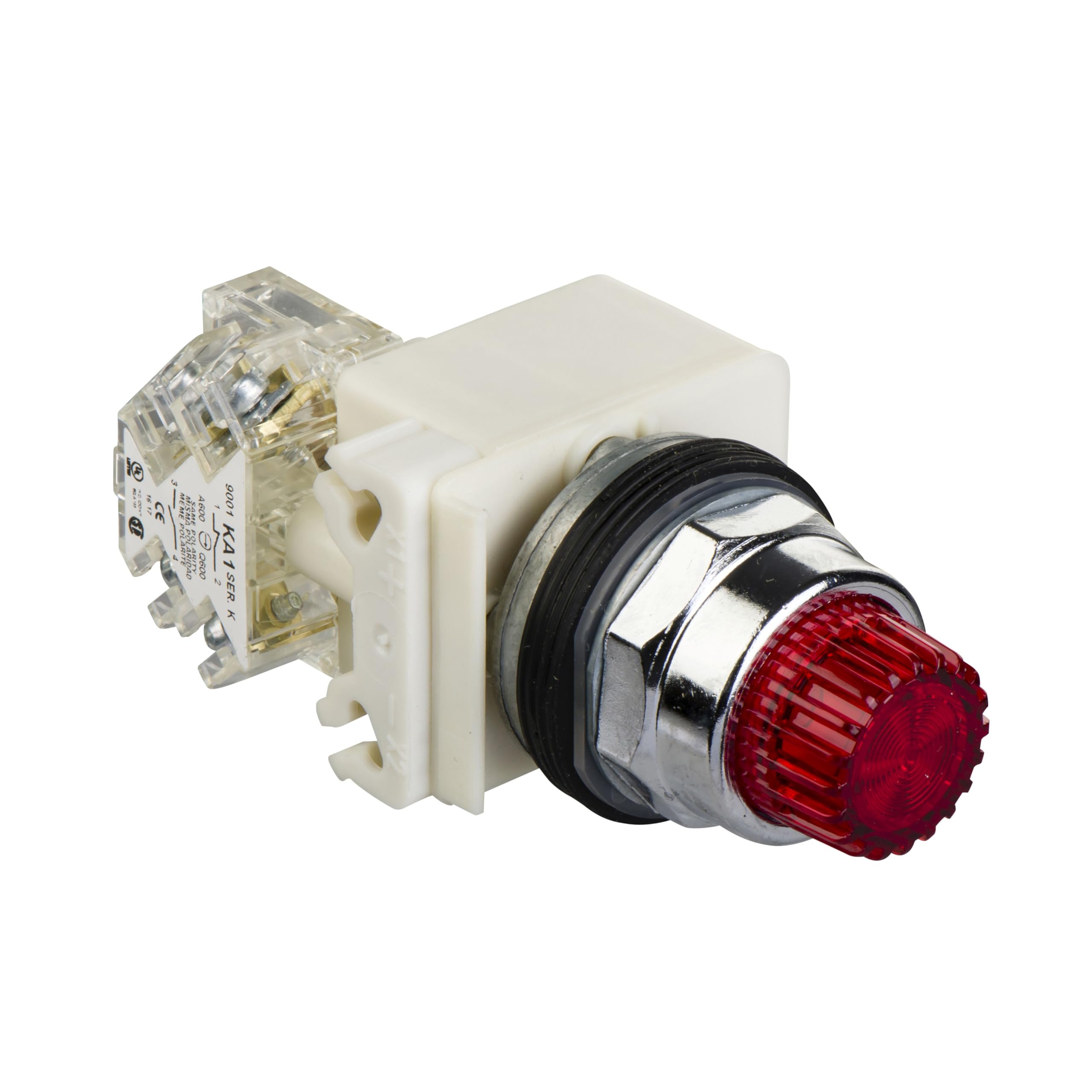 Bouton poussoir saillant rouge 24V pour stopper les pannes rapidement