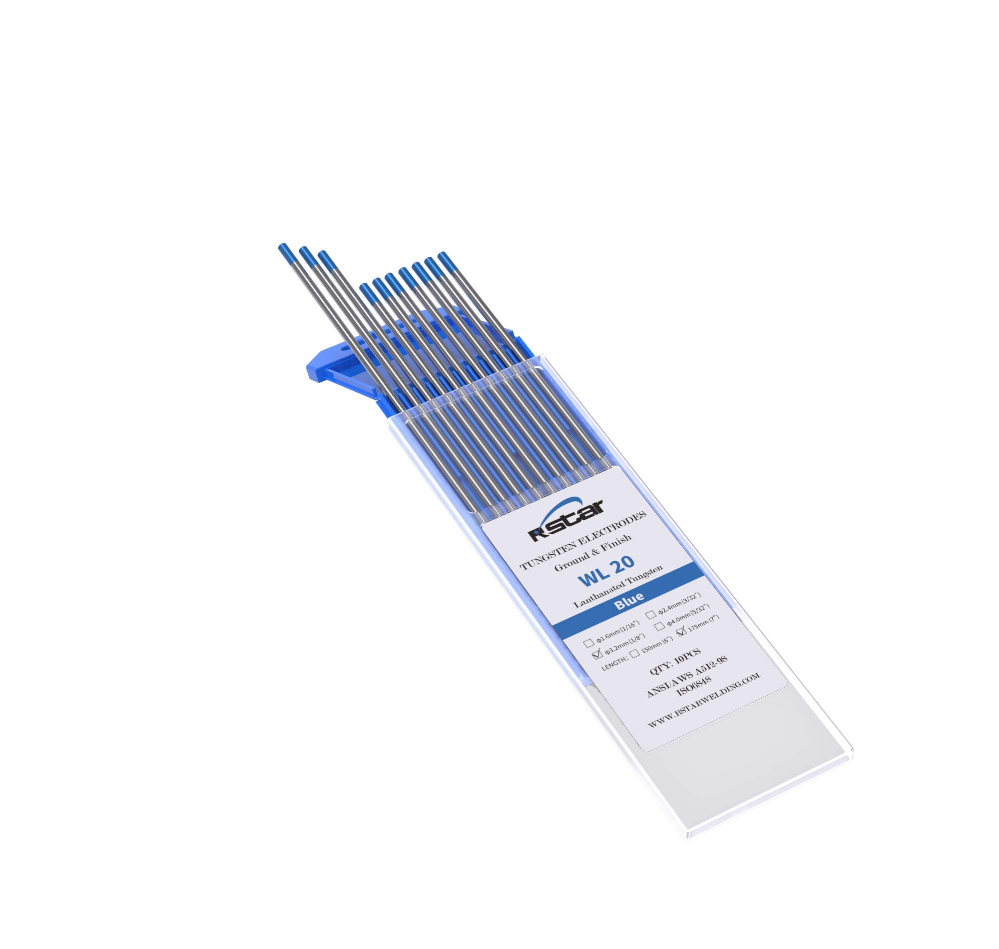WL20 blau 2% Lanthanoxid WIG Wolframelektrode Elektrode Ø3.2 x 175MM 10 Stückund sind absolut strahlungsfrei
