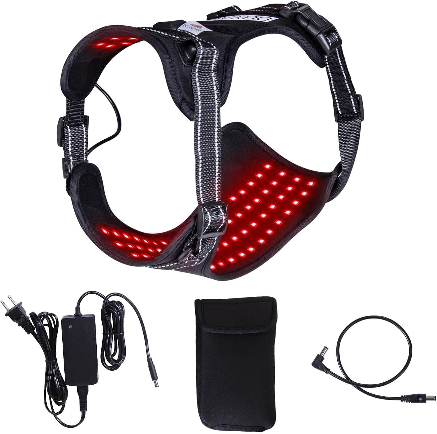 DGYAO Dog Back Brace with Red & Infrared Light Therapy for Arthritis
