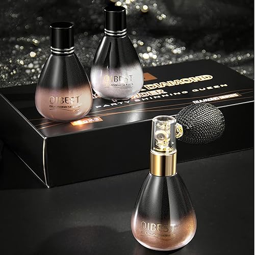 Miniatura 8 de CkFyahp Polvo de Hadas con purpurina en aerosol de 3 colores resaltador en polvo para el cuerpo cara cabello plateado rosa dorado brillante