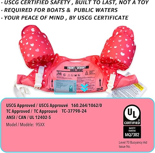 Miniatura 2 de Toddler Floaties for 20-50 Pounds, Kids Swim Vest with Arm Water Wings for Children 1,2,3,4,5,6,7 Years Old