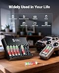 EBL Remboursé AAA Batteries, 8 Pack de piles triple A 1300mWh Longue durée avec 1.5V & 1.2V Chargeur rapide pour AA AAA Batterie Ni-MH Ni-CD