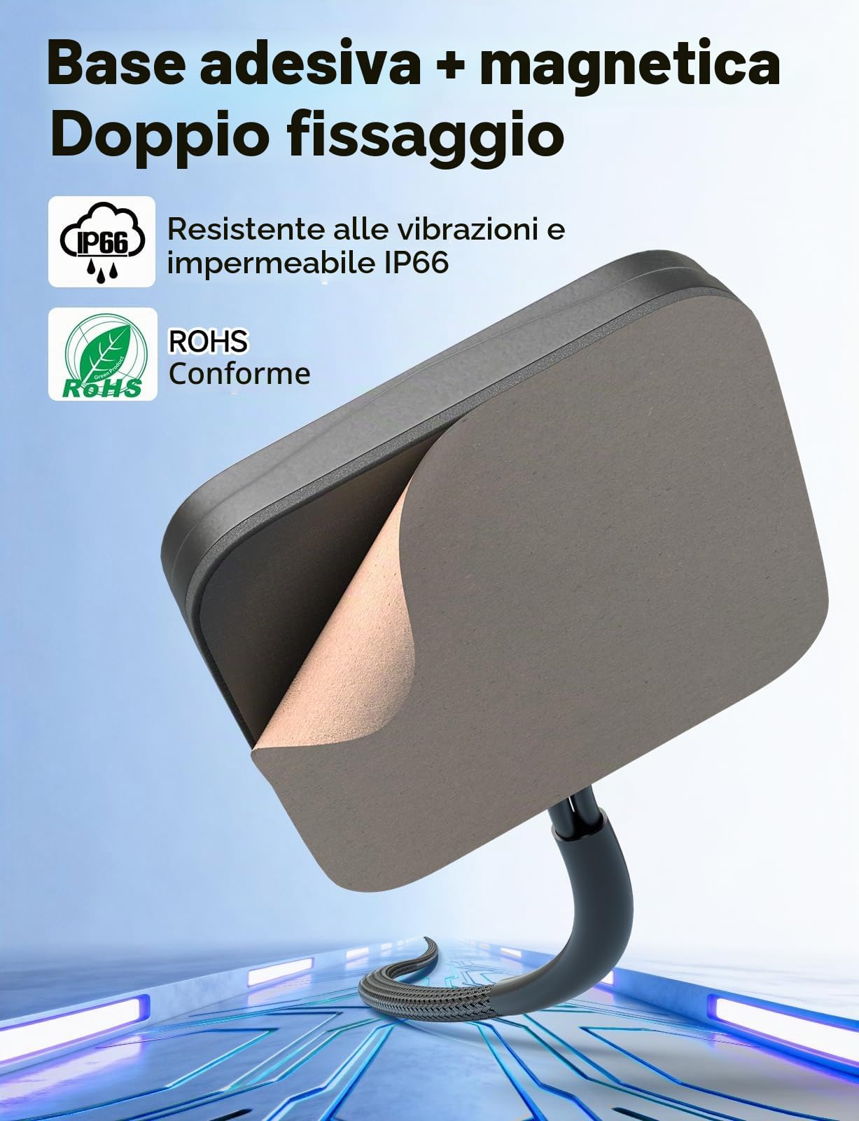 Superbat Antenna Combinata GPS BeiDou 4G LTE Per Auto | Base Magnetica E Adesiva, SMA Maschio, IP66, Per Navigazione E Monitoraggio - 2