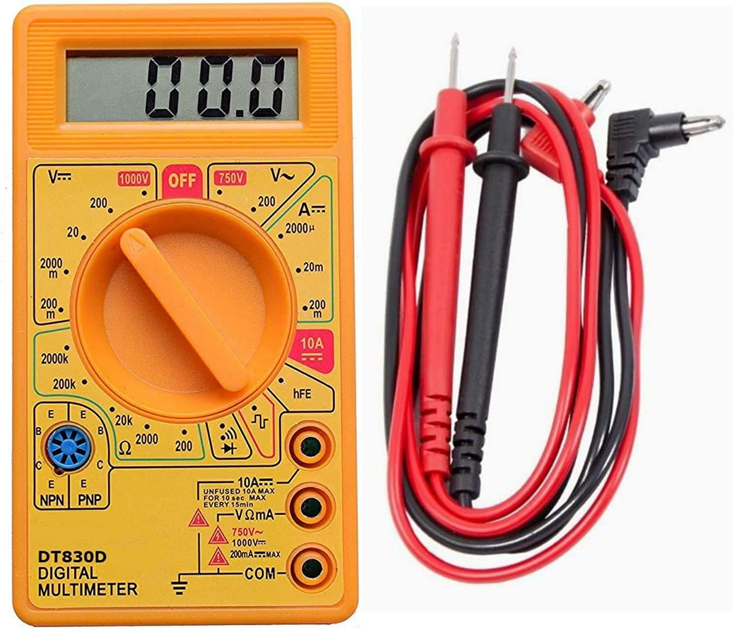 Digital Multimeter Meter Yellow Color