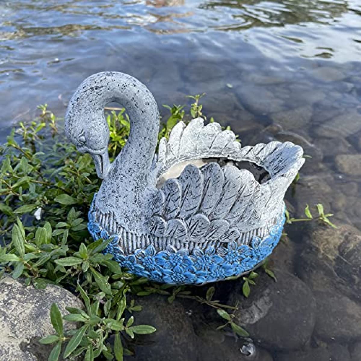 Amazon.co.jp: スワン植木鉢 植物コンテナ プランター ガーデン