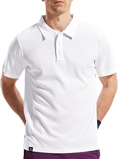 Men’s Polo Shirts Short Sleeve Collared Golf T-Shirts Moisture Wicking for Tennis Business Casual Work