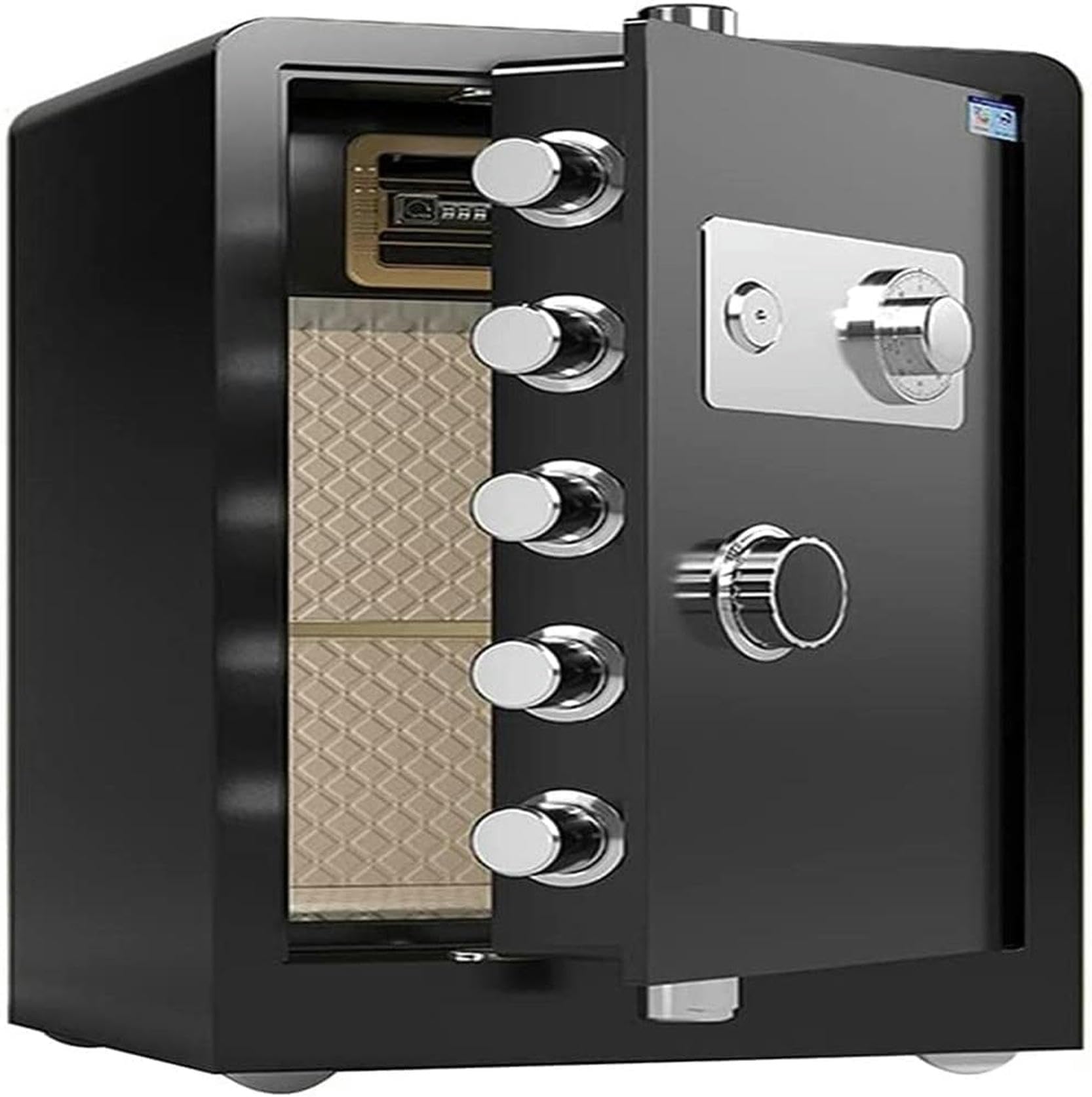 AMNOOL Fireproof Waterproof Safe Electronic Digital Security Bedside Cabinet Invisible Safety Box Biometric Fingerprint Home Steel Safe for