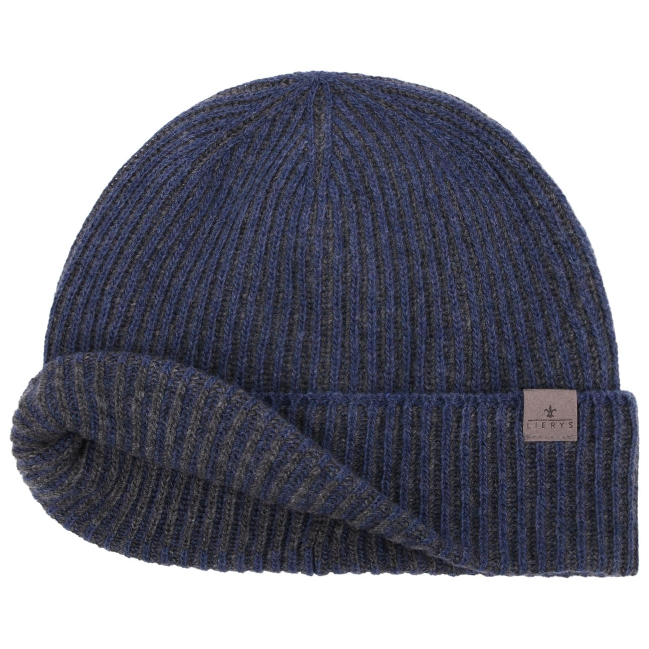 CAPPELLISHOP Twotone Wool Berretto con Risvolto Beanie Screziato Prodotto in Italia Uomo Autunno Inverno