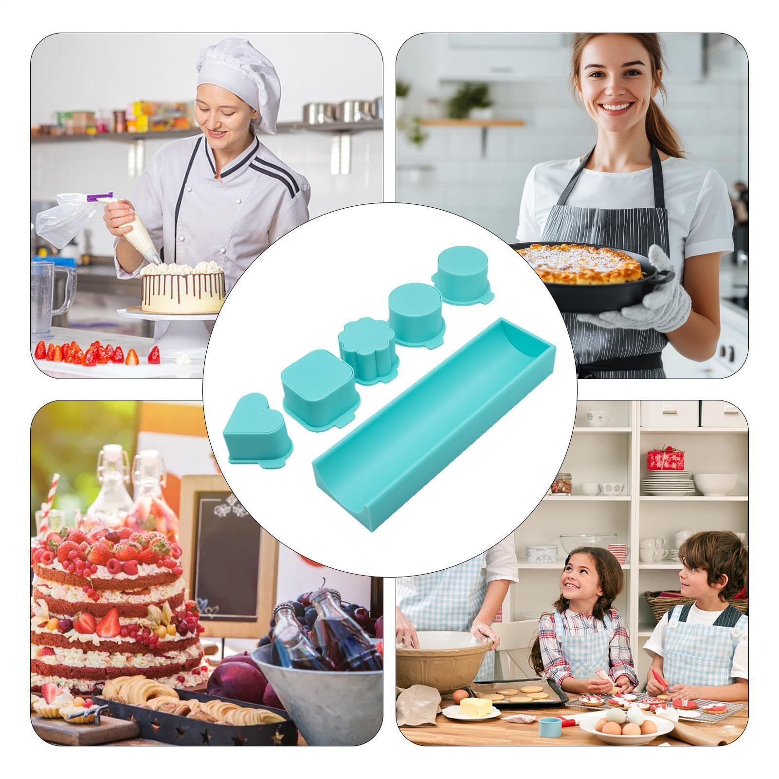 Molde de repostería reutilizable para hornear y decorar, perfecto para fiestas, cumpleaños, eventos y postres creativos con masa de modelado