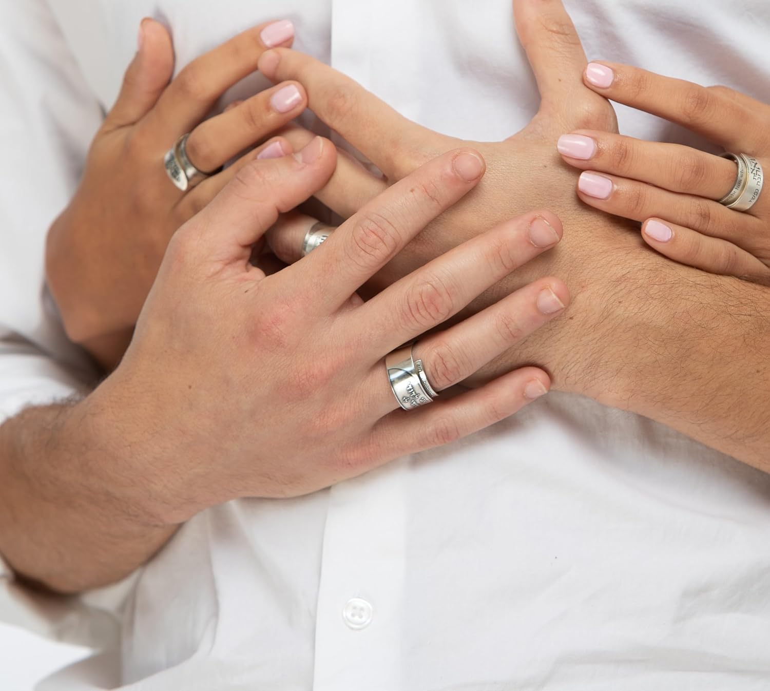 Christian Love Ring "I Am My Beloved's" - Ani L'Dodi Verse Open Adjustable Ring, Engraved with Song of Solomon 6:3 Biblical Jewelry for Men & Women, Valentine's Day Gift Handmade in Israel by Hallel Jewelry