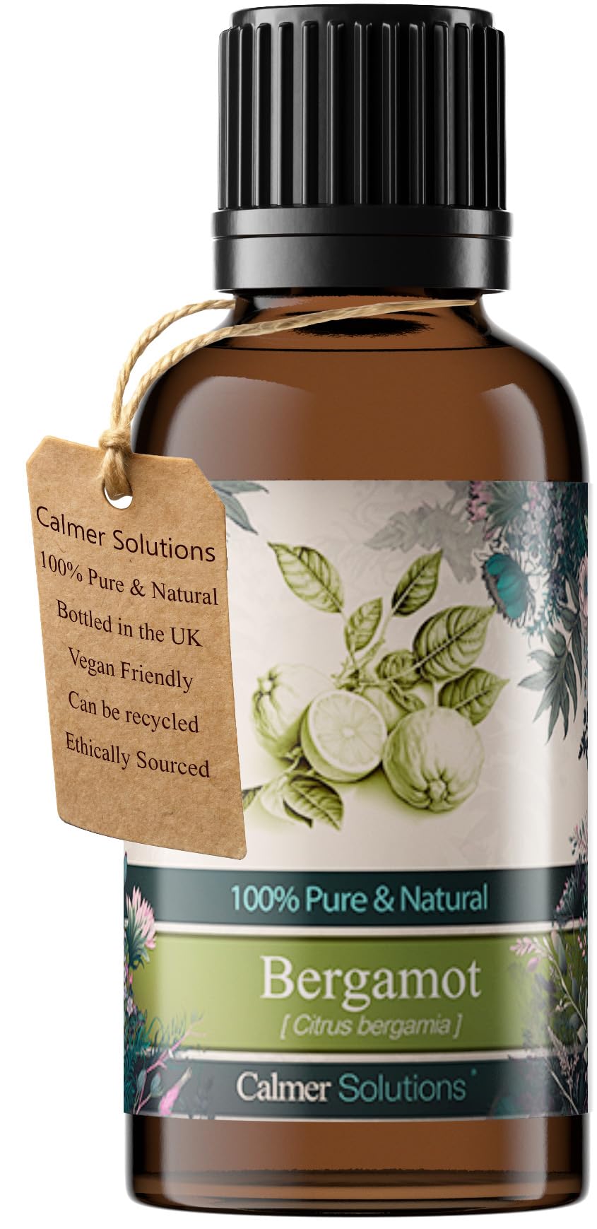 Calmer Solutions Yellow To Green/Yellow Bergamot 100% Pure Essential Aromatherapy Oil 30Ml