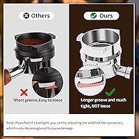 Vista 6 de Embudo dosificador de acero inoxidable de 2.126 in para portafiltros espresso