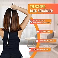 Vista 5 de USAGA Masajeador de cabeza con 20 dedos, rascador de cuero cabelludo, rascador de cabeza, rascador de espalda extensible, relleno de calcetines