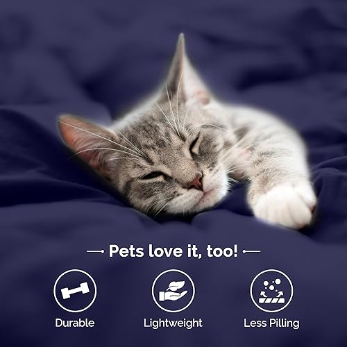 Miniatura 5 de Martex Juego de sábanas de microfibra de 3 piezas, 1 sábana bajera, 1 sábana encimera, 1 funda de almohada, microfibra cepillada, súper suave,