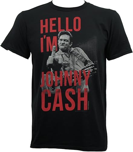 Johnny Cash - Camiseta para hombre Hello I'm Johnny