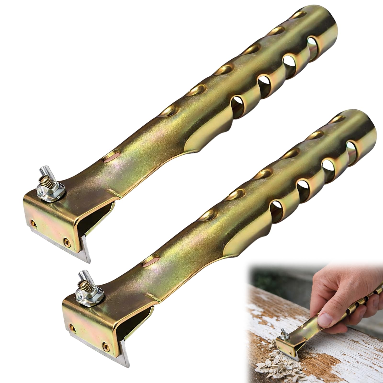 2 Pack Paint Scraper for Wood, Carbide Scraper, 4.5CM Scrappers Tool Heavy Duty Scrapers for Removing Paint, Glue, Grout, Varnish, Resin, Rust