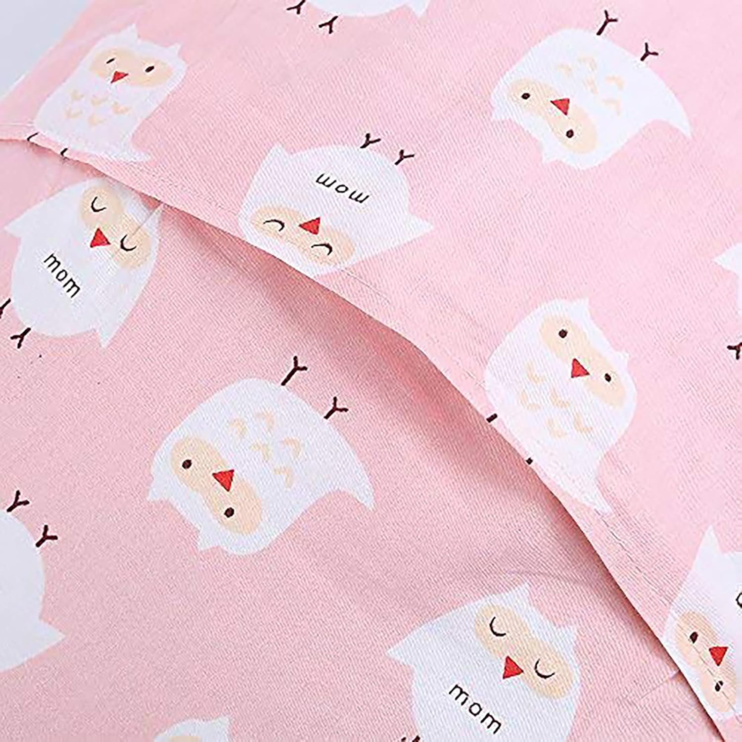 Kids Toddler Pillowcases - 2 Pack Pillowslip Case Fits Pillows Sized 13 x 18 or 12x 16 for Kids Bedding Pillow Cover Pink/White Owl Baby Pillow Cases - by UOMNY