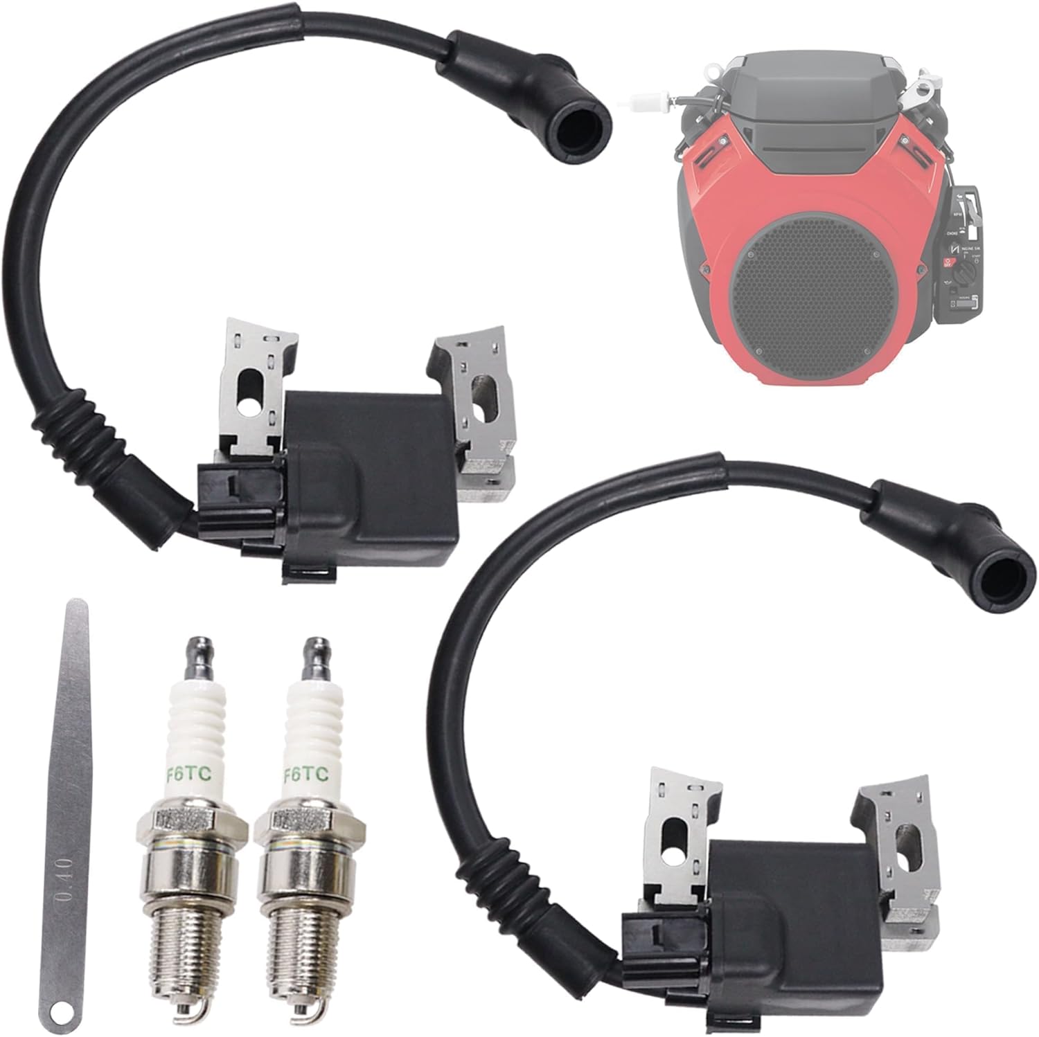 30500-Z6L-033 2-Pack Ignition Coil 30500-Z6L-043 Compatible with Honda GX630, GX660, GX690 Engines Replaces 30500-Z6L-003, 30500-Z6L-013, 30500-ZCN-003
