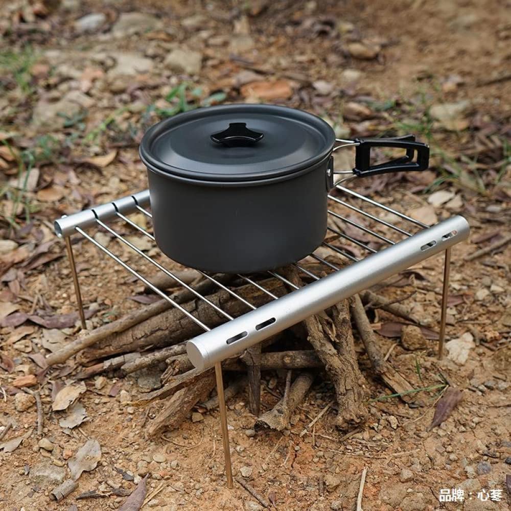 YXSH Soporte para Barbacoa Al Aire Libre De Acero Inoxidable Parrilla Portátil para Barbacoa para Acampar Al Aire Libre Camping Picnic Barbacoa Pesca