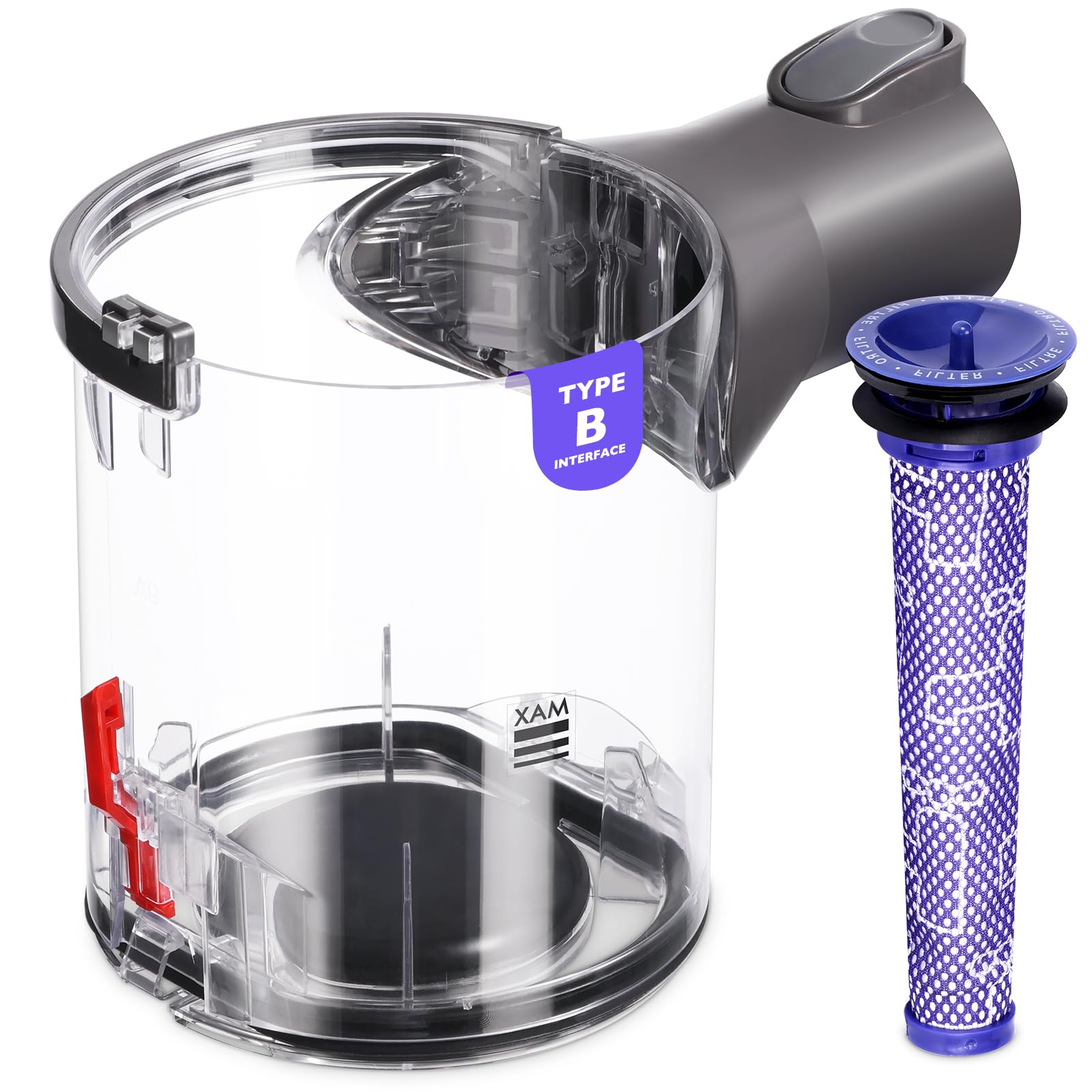 Poubelle à poussière V6 de rechange compatible Dyson V6 DC59 DC62 n° 965660-01 Type B