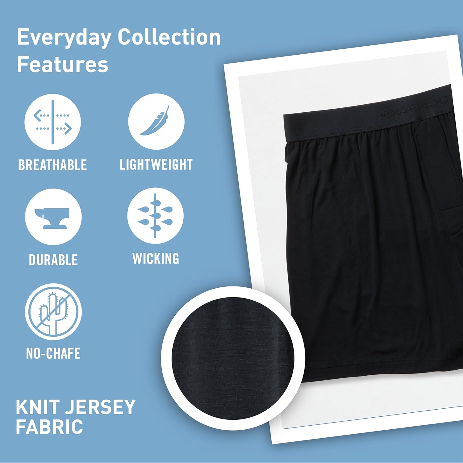 ExOfficio Men's Everyday Boxer - Lightweight Knit Jersey Travel Underwear - Image 4