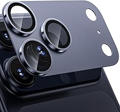 WSKEN for iPhone 17 Pro Camera Lens Protector - Matte Metal Plate Military Grade Shatterproof 9H Tempered Glass Screen Cover Accessories,Anti-Fingerprint,Scratch Resistant,Case Friendly,Deep Blue
