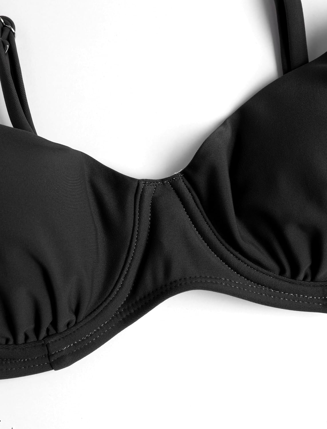 ZAFUL Womens Gingham Bikini Sets High Waisted Underwire Swimsuits Full Coverage Two Piece Swimwear Plaid Bathing Suits - Image 2