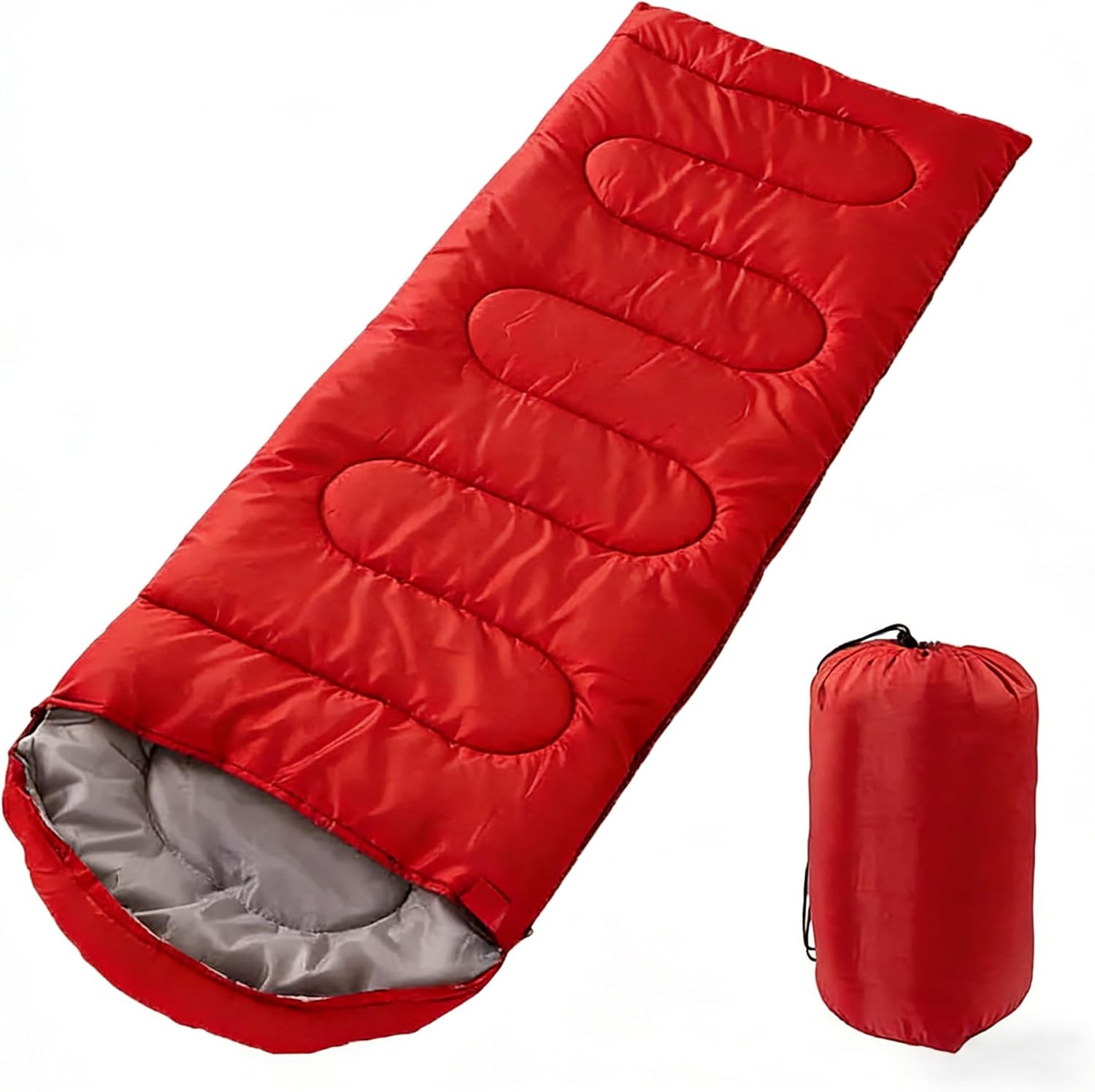 SNZ All-Season Lightweight Sleeping Bag - Mummy Camping Sleeping Bag for Adults & Kids, Camping Essentials, Warm & Cold Weather for Hiking, Backpacking