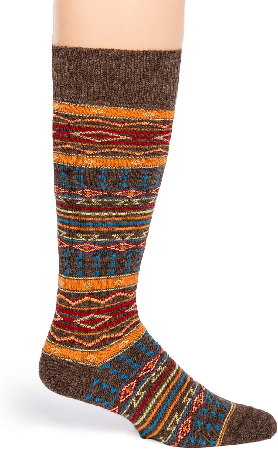 WARRIOR ALPACA SOCKS - Alpaca Wool Dress Socks, Designer Series - Desert Design