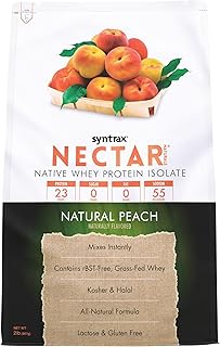 Syntrax Nectar Naturals, All Natural Whey Protein Isolate, Smooth & Juicy, Natural Peach, 2 lbs.