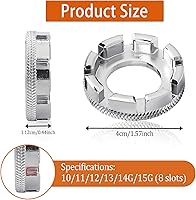 Vista 2 de Mozeat Lens Llave de radios Herramienta de ajuste de radios de bicicleta 6 en 1 Herramienta de radios para reparación de bicicletas Truing