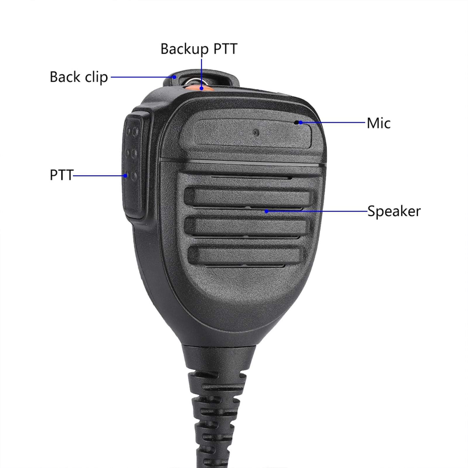 V BESTLIFE Microfono Portatile, Microfono per Altoparlante Radio walkie-Talkie PTT da 3,5 mm per FT1D FT1XDR FT2DR FT2XDR FT-50 FT-60 FT-10R FT-40R