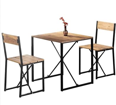 Weblonya-Kitchen Table Chair Set 2 Person Table Set 5135
