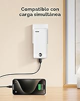 Vista 3 de VRURC Cargador portátil con cables y enchufe de pared Banco de energía con cables Cargador portátil de 10000mAh con enchufe AC Paquete
