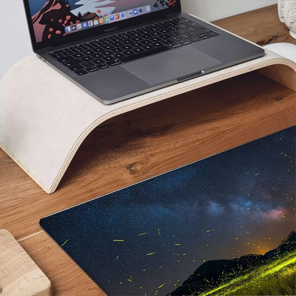 Alfombrilla Ratón XXL Alfombrilla Escritorio 2000x1000mm Mouse Pad Mejora la Precisión y la Velocidad con Base de Goma Antideslizante y Bordes Cosidos Duradera (El Cielo Estrellado Es Hermoso) xR8-840