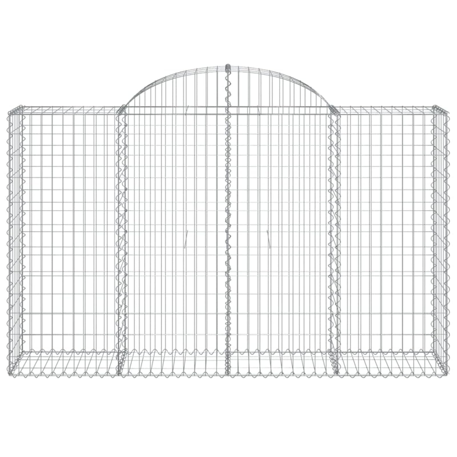 Gabionen Korb 200x50x140cm Verzinkt mit Hochbogen 18er Set