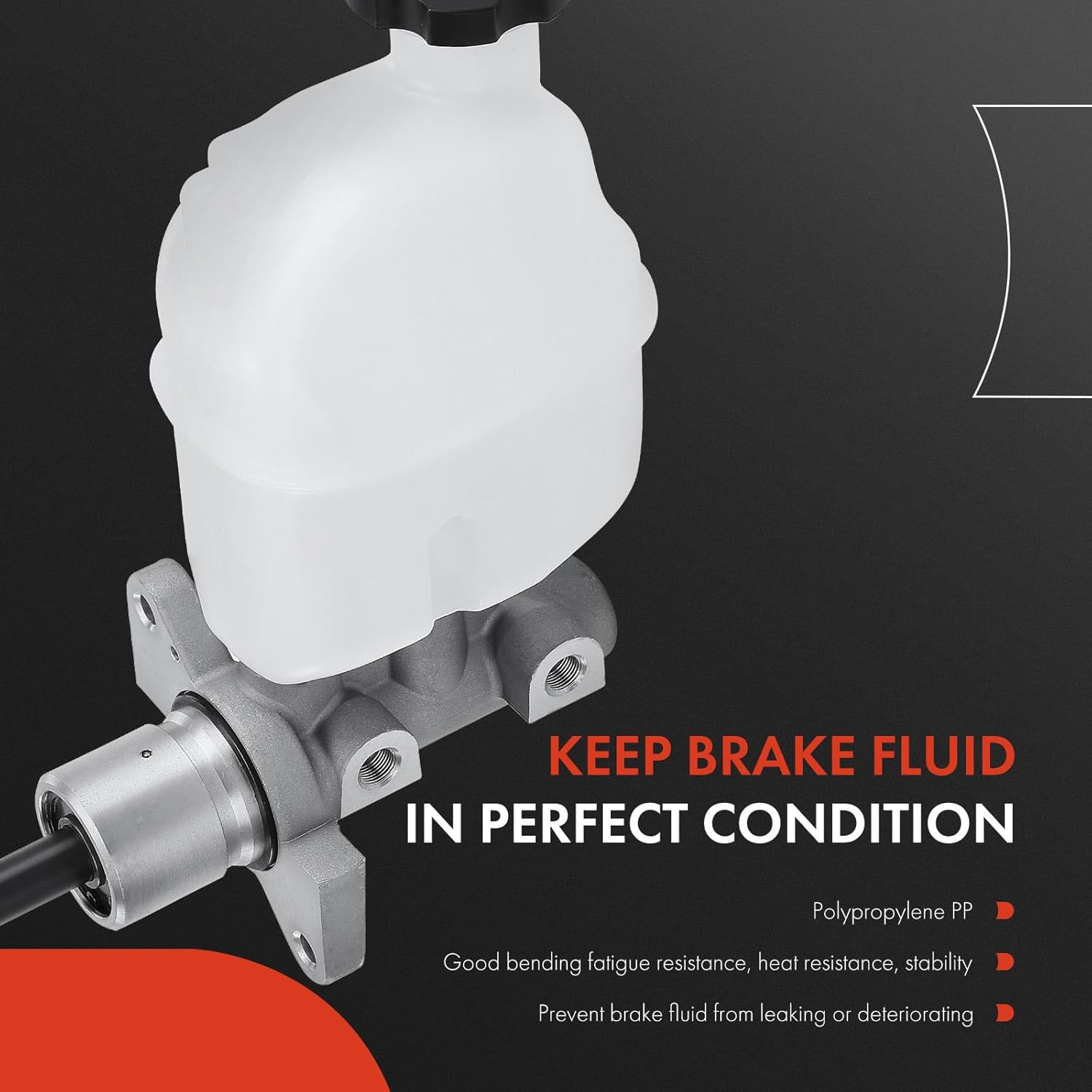 A-Premium Brake Master Cylinder with Reservoir and Sensor Compatible with Chevrolet, Pontiac and Saturn Vehicles - Malibu 2006-2008, G6 2005-2007, Aura 2007