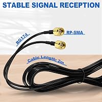 Eightwood Dual Band 2.4G/5.8G WLAN antenna mágneses talppal és 2m RP-SMA kábellel 5