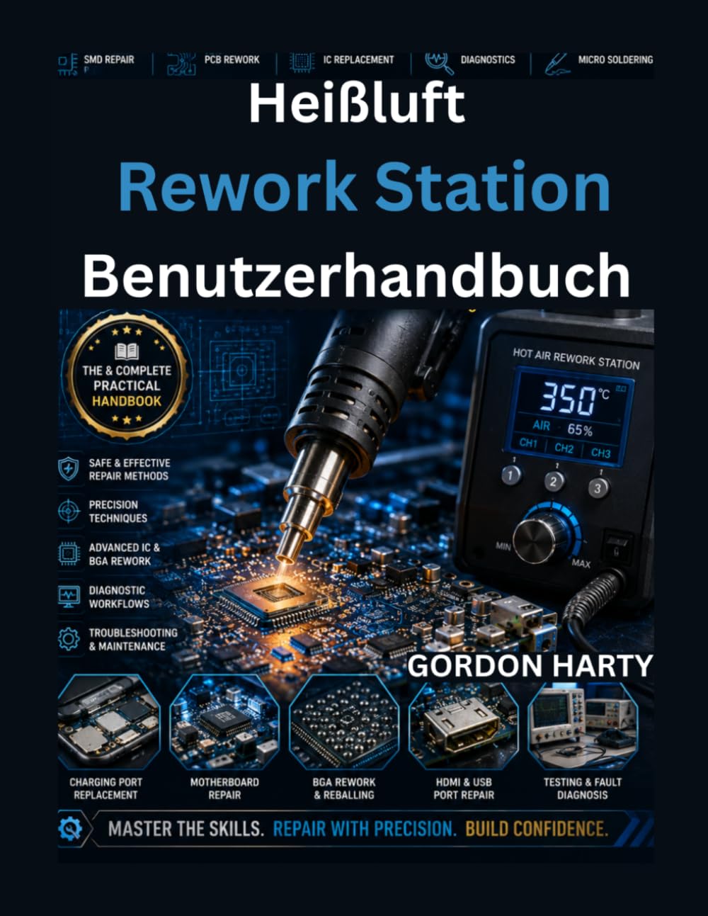 Heißluft Rework Station Benutzerhandbuch: Vollständiges Handbuch für SMD-Reparatur, Leiterplatten-Nachbearbeitung und professionelle Elektronikwartung