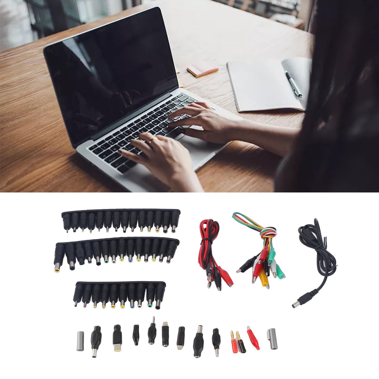 Alomejor Cargador Adaptador de Corriente para Portátil, Juego